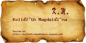 Kolláth Magdaléna névjegykártya